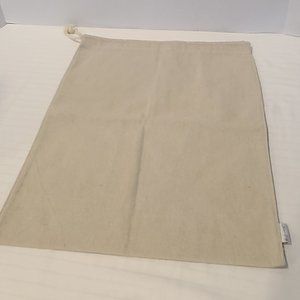 AUGBUNNY 100% Cotton/Linen Drawstring Bag Pouch -14" x 17.5"-One Count-Simple Pr